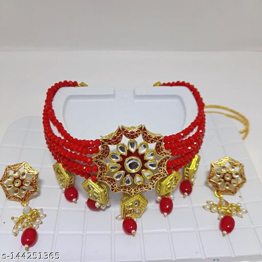 Beautiful-Red-Partyware-Traditional-Choker-Set-for-Girls-and-Women