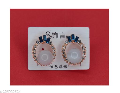 Jewellery Gold Plated Crystal Earrings for Girls and Women pack of 1