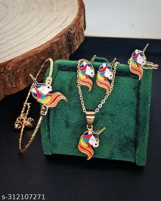 JewelShadi-Neck-Chain-&-Earring-Jewellery-Set-Multicolor