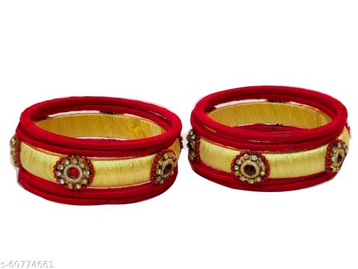Silk thread designer bangles party wear fancy bangles set