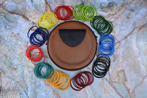 LEENA BANGLES Glass Bangles Set for Women & Girls |Festive, Partywear, Traditional Stone Work Bangles (Pack of 144pcs)