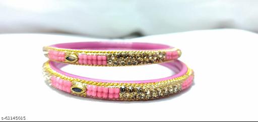 Pink Golden Bangles ( set of 2)
