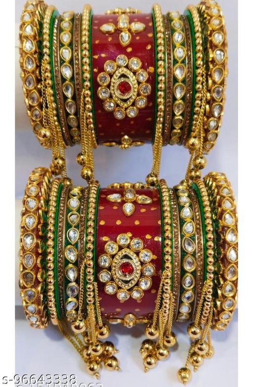 Traditional rajeshthani rajputi havvy bridal jhumka latkan photo chuda set hand crafted stone work with printed kangan photo chuda set for Bridal Ladies girls