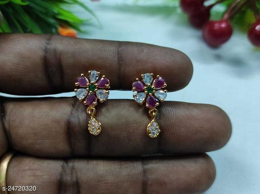 Feminine Graceful AD Stone Earrings