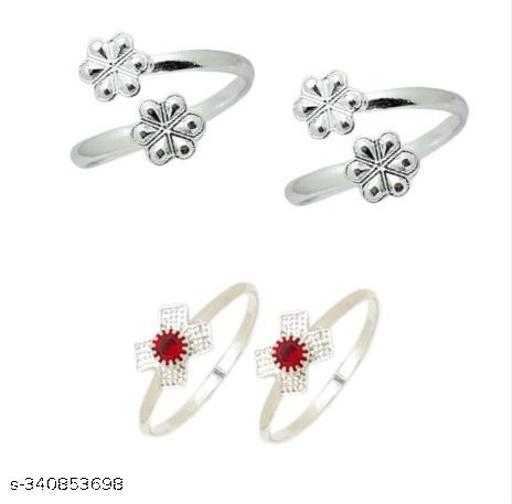 Kamada creations Designer Toe ring Combination (2 Pair)