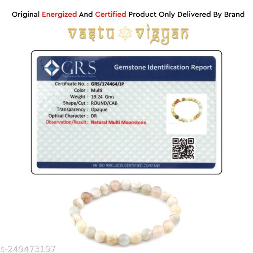 VASTU VARDAN VASTU Natural Multi Moonstone Bracelet for Reiki and Crystal Healing (MULTI MOONSTONE BRACELET )