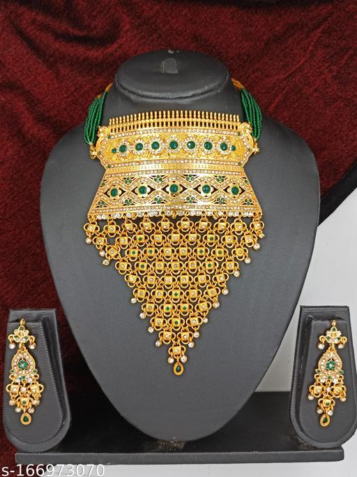 Stylish-Gold-Plated-Jalar-AAD-with-Earrings-For-Girls&Women