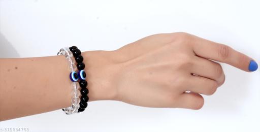 Shimmering Beautiful Evil Eye Bracelet Bracelet & Bangles type of bracelet combo( pack of 2) adjustable bracelet For Unisex Adult