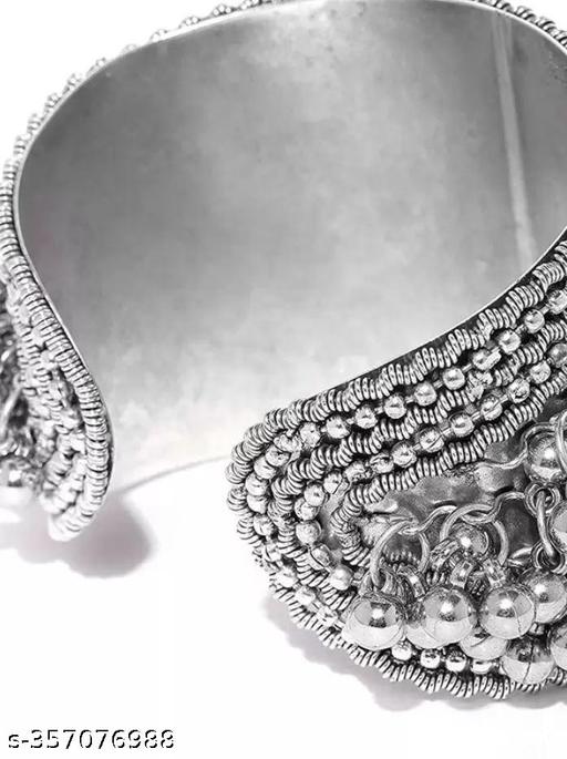 ANZ - 01 New Premium Heavy Silver Artificial Stone Bracelet For Women & Girls