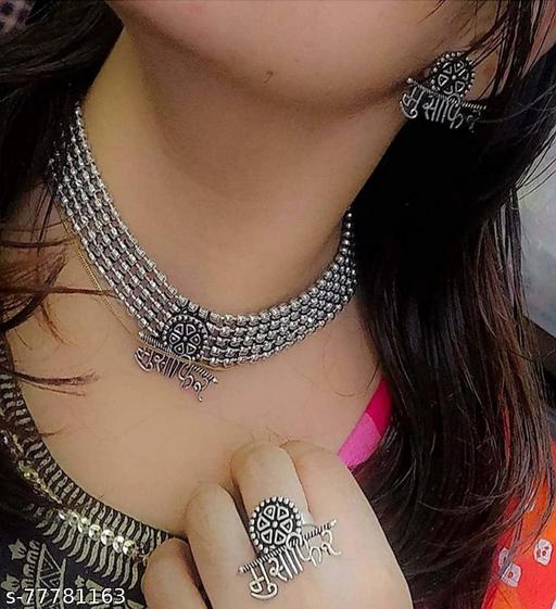 ishaanvi-fashion-musafir-choker-set-with-ring-Jewellery-Set