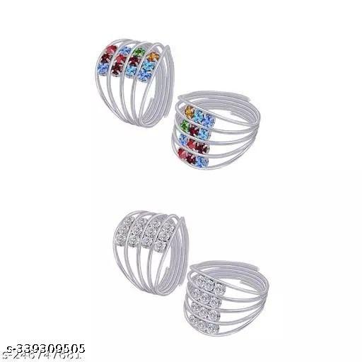 Stylish toe ring combo pack for womens