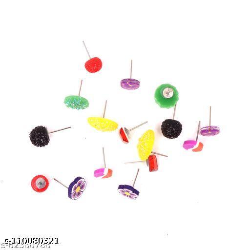 Fancy Stud Earring For Women & Girls in Assorted Color Pack of 60 Pair
