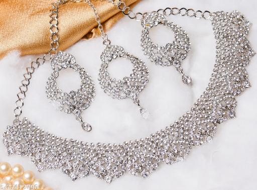 DIVA-&-TRENDY-WOMEN-NECKLACE-&-JEWELLERY-SET-FOR-FASHION-WITH-PREMIUM-QUALITY-ARTIFICCIAL-STONE-IN-SILVER-&-RHODIUM