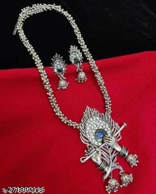 Stylish-radha-kishana-jewellery-set-With-Earrings