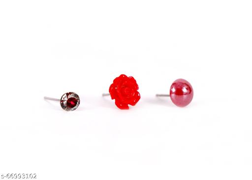 Shivarth Stud Earrings MultiColor and Design Small Stud Earrings with Plastic Back Earrings for Girls and Women ( Pack of 24 pairs)