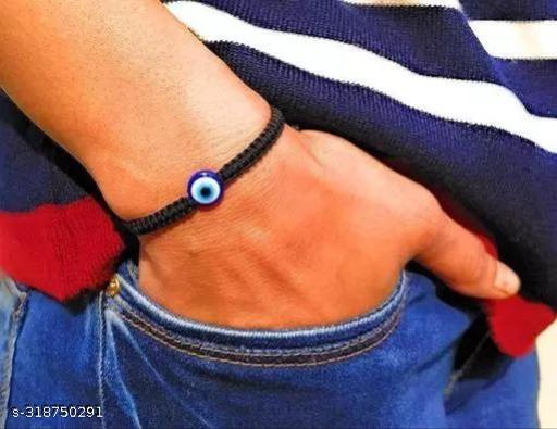 MANYA TRADITIONAL Artificial Tree Dori Bracelet Nazar Evil Charms Thread Set of 4 girls and boys