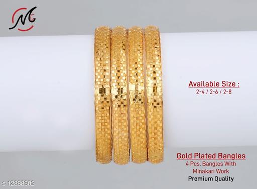 new designer gold plated womens bangles