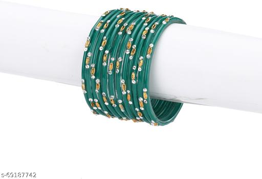 Somil New Designer Combo Of Colorful Glass Bangle/Kada Set_Bridal566