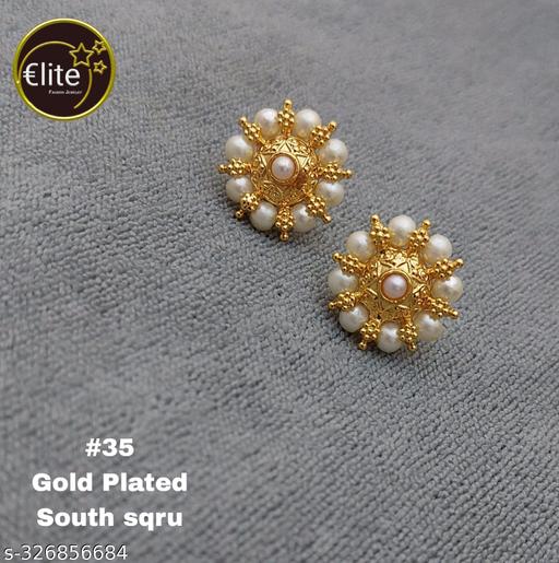Tradional Gold plated daily wear earings
