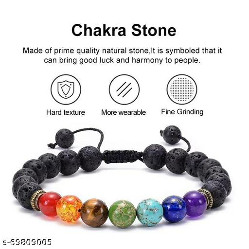 7 Chakra Crystal Bracelet with Lava Stone Diffusers