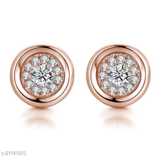 MYKI Gorgeous Zircon Stud Earrings For Women & Girls Cubic Zirconia Stainless Steel Stud Earring