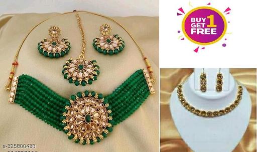 Aishwarya-Green-And-Kids-Set-Free-Set-Artificial-stone-and-kundan-For-Women's/Girl's-Imitation-Jewellery