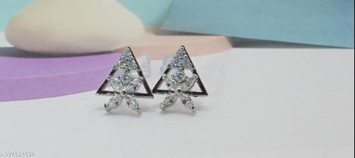Silver design earrings