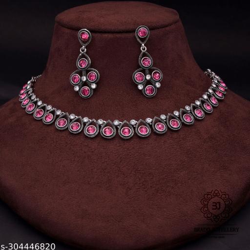 Bejewelify-Silver-Diamond-Choker-necklace-For-Women-and-Girls