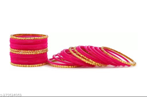 "Golden and Velvet 32-Piece Bangle Set"