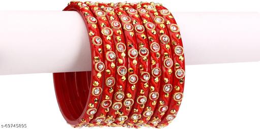Somil New Designer Combo Of Colorful Glass Bangle/Kada Set_Bridal83