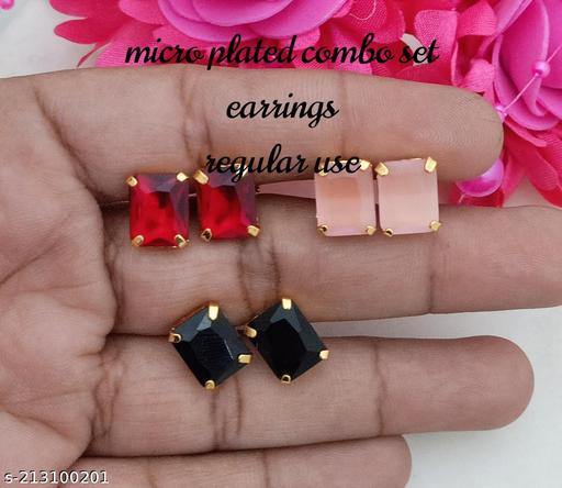 3pair earrings combo