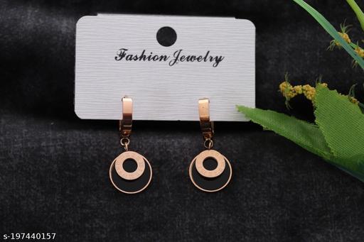 Premium Quality Rose gold Studs Rose Gold Plated Earring Western Stainless Steel stud Earrings (Birthday Gift for girls and women Anniversary Gift for Wife)