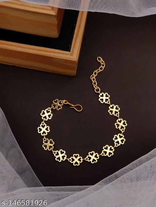 4 Heart Flower Design Bracelet