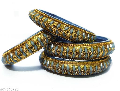 violet glass new desgin bangle for set 4 kada