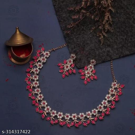 Latest-Rose-Gold-plated-Jewellery-set-Necklace-set-for-womens-by-Yuzi-Jewells