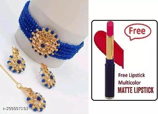 Naira-New-Aish-Blue-Jewellery-Set-With-Nyn-Lipstick-Free