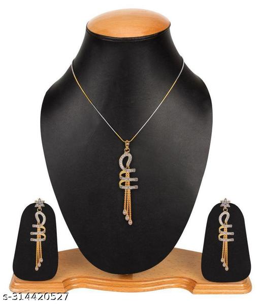 American-Diamond-Studded-Pendant-Set-For-Girls-/-Woman