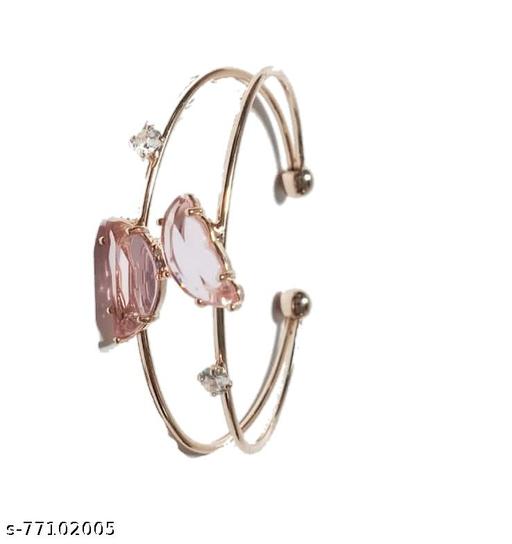 Muskan Jewellery rose gold plated crystal Butterfly and diamond bracelet for women and girls