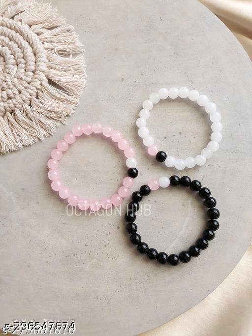 Pink &white & black bracelets combos