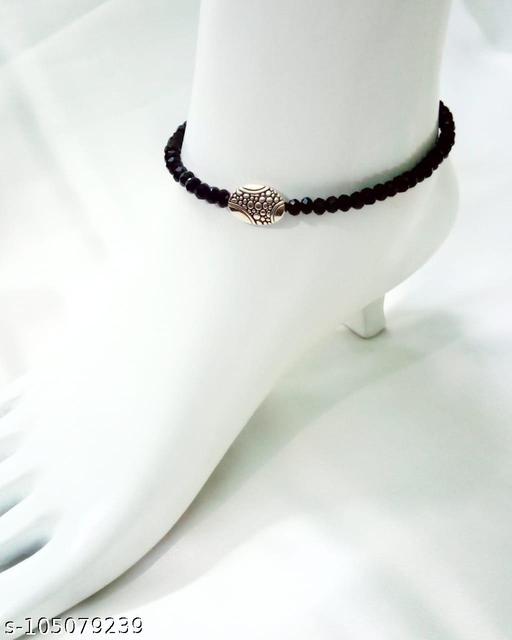 Lovely 18 Adjustable Mesmerizing Beads Anklet For Cute Girls & Women (Pack of 2 Pieces)