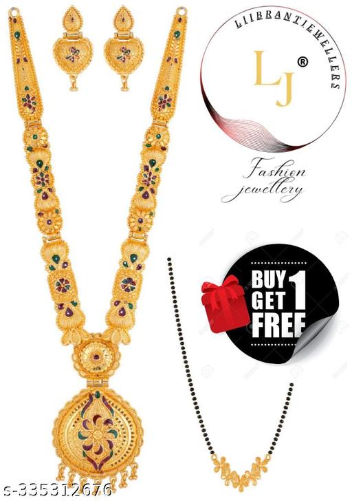 beautiful-jewellery-set-for-women..-liibrant-Party-One-Gram-Gold-Forming-Premium-Long-Haram-Multi-Color-Jewellery-Necklace/Juelry/jwelry-Set-Jewellery-for-Women.....