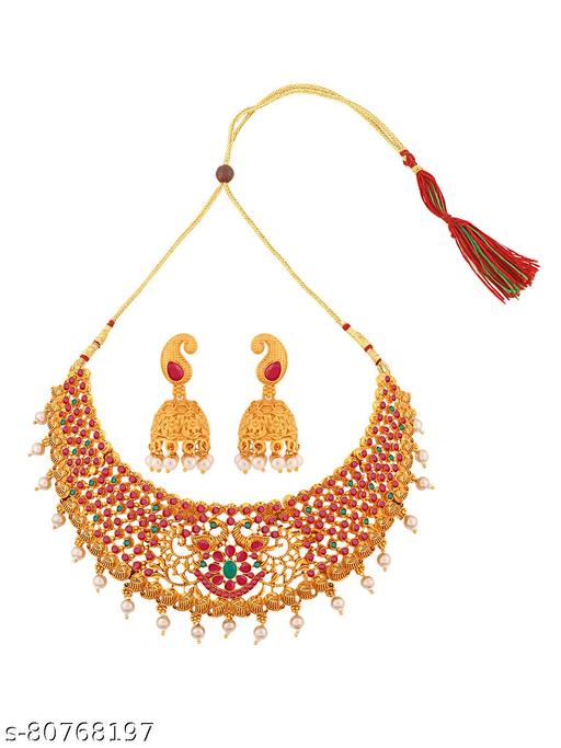 Alamod-Gold-Plated-Peacock-Jewellery-Set-For-Women