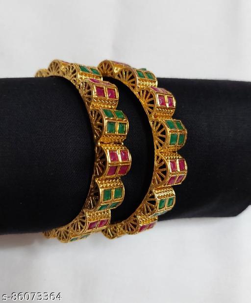 MULTI STONE PLATED BANGLE
