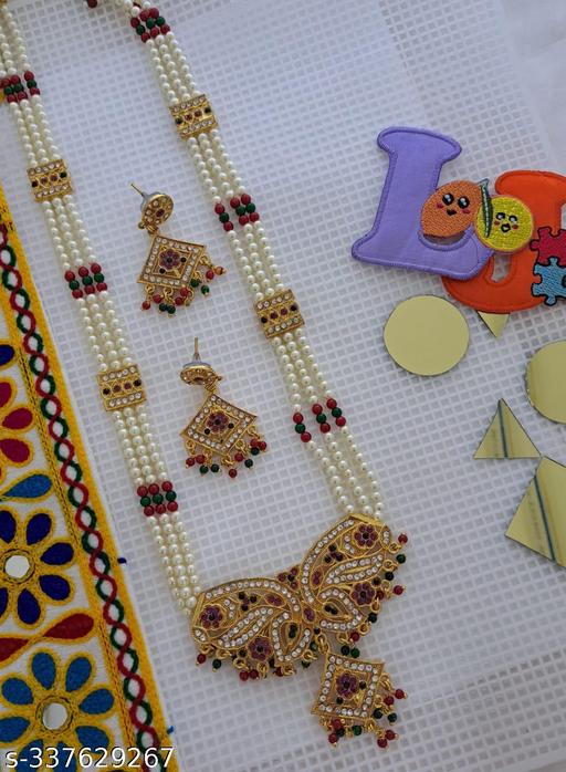 MEENAKARI-WORK-PEACOCK-DESIGN-LONG-+-1PAIR-EARRING-RANI-HAAR