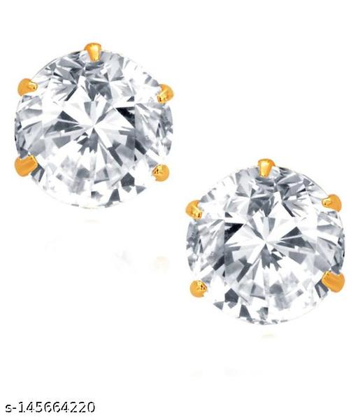 Jewels Galaxy Stunning Cubic Zirconia Floral Earcuffs