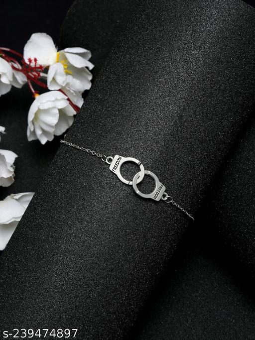 YouBella Jewellery Charm Bracelet Bangle for Girls and Women (Silver) (YBBN_91971)