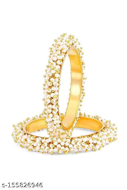 V FASHION JEWELLERY MOTI PEARL BANGLES