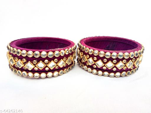 silk thread bangles,silk kada,silk chooda,silk braclete