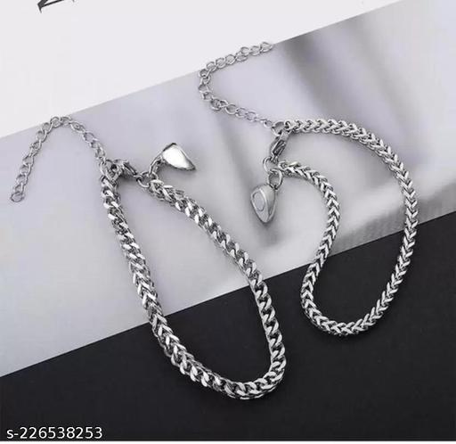 Alloy Silver Bracelet (Pack of 2) Special price