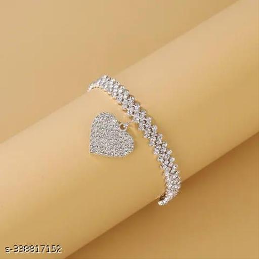Anklet jewelry heart pendant diamond anklet for women and girls foot jewelry